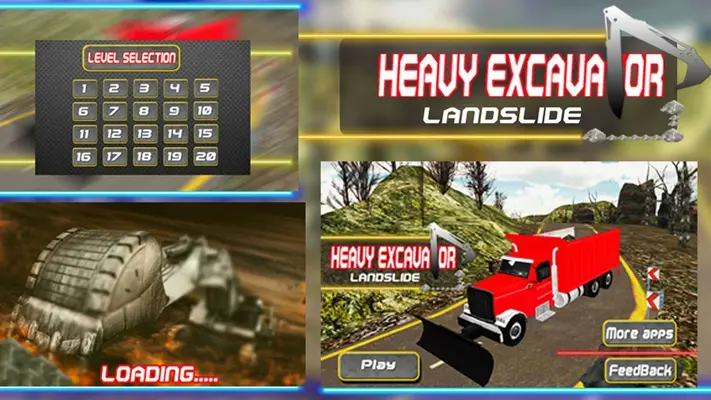 Heavy Excavator Landslide OP android App screenshot 1